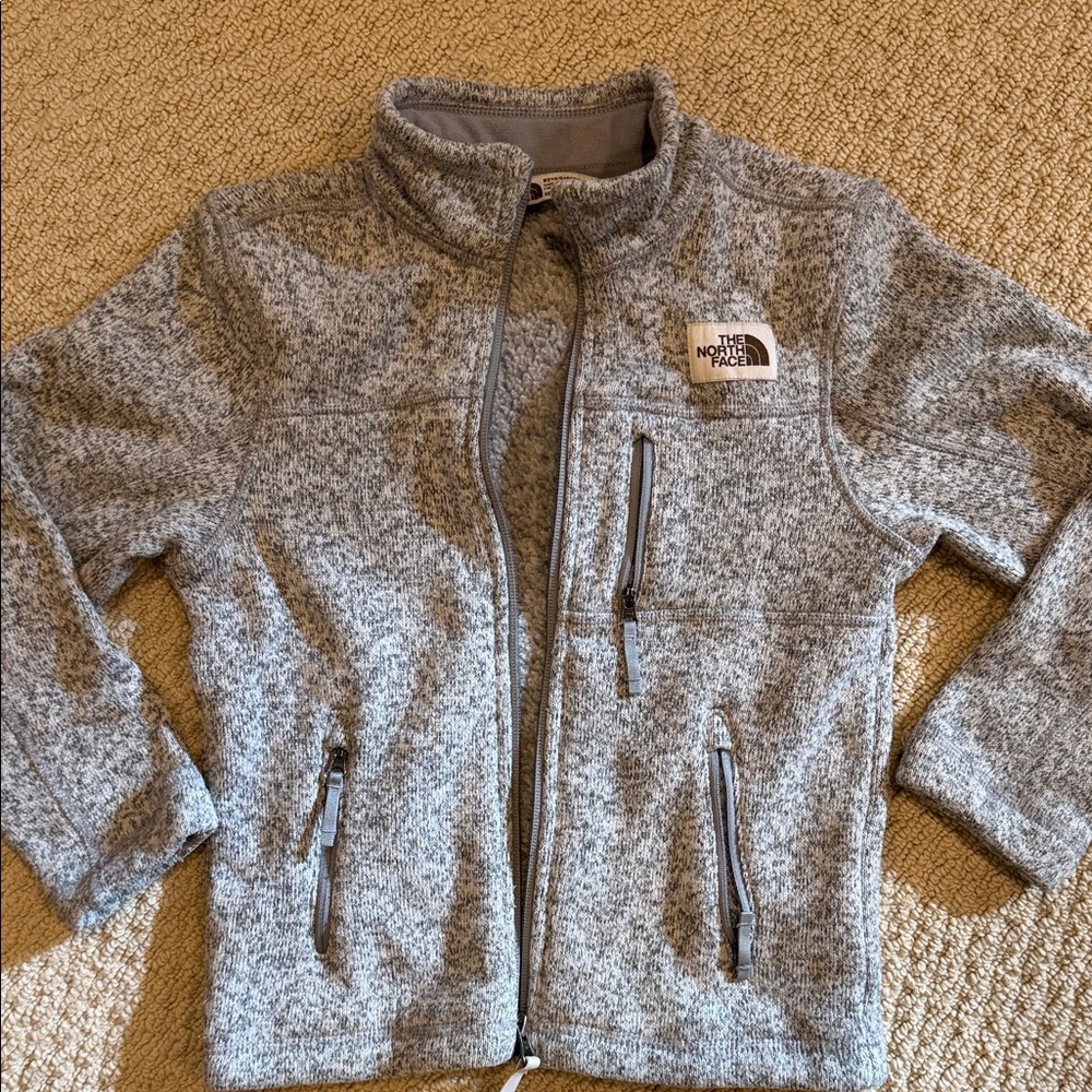 The North Face Kids Heather Gray Fleece Jacket